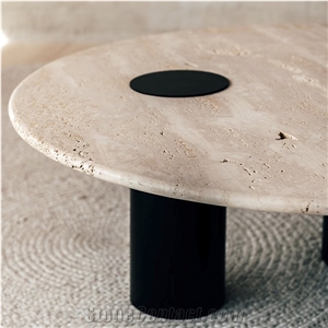 Travertine Factory Price Natural Stone Yellow Coffee Tables