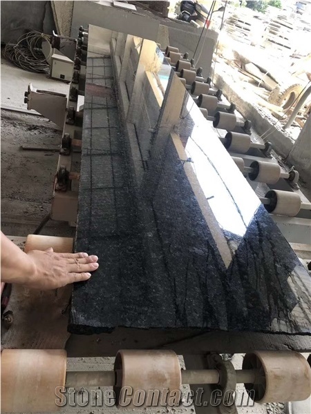 Dark Angola Black Tile Slab Flooring Covering Wall Skirting