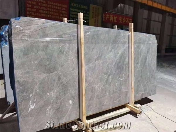 Hermes Silver Gray Marble Slab Flooring Tile Wall Pattern