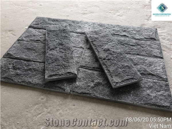 Best Luxury Crystal Black Marble Split Wall Panel Vietnam Marble