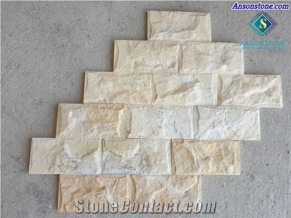 Best Quality Yellow Mushroom Face Wall Panel Marble