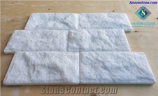 Cheap Price Crystal White Marble Split and Mushroom Face