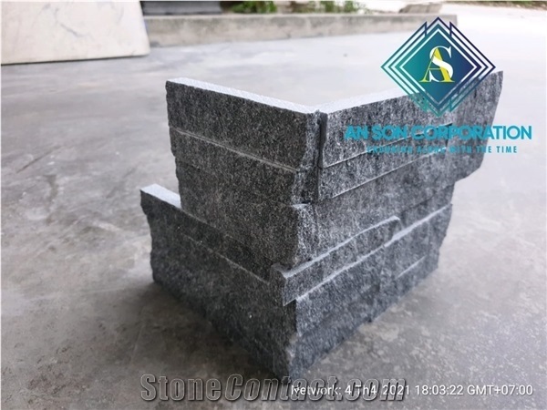 Cheap Stone with Corner Black Wall Cladding Stone