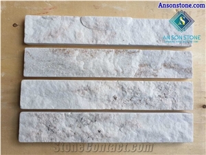 Cheap Wholesale Milky White Split Face Marble Wall Cladding