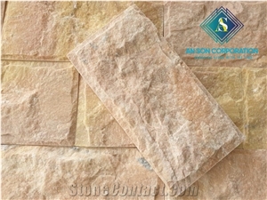 Cheapest Price Mushroom Yellow Marble Wall Cladding Panel
