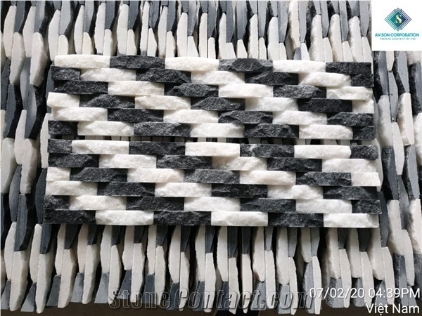 Combination Black and White Wave Wall Panel in Summer 2021
