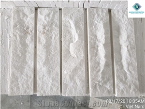 Crystal Milky White Marble Mushroom Face Wall Cladding from Vietnam