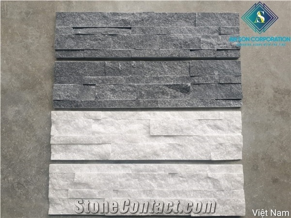 Crystal White Andblack Marbke Wall Cladding Panel