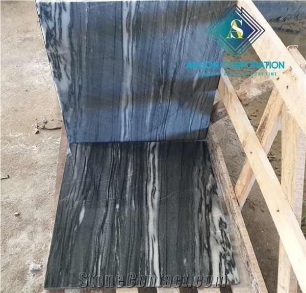 Good Products Free Sample for Black Tiger Veins Marble Tiles