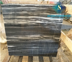 Good Products Free Sample for Black Tiger Veins Marble Tiles