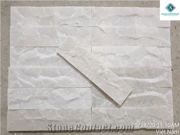 Great Deal for Milky White Marble Split up Face Wall Tiles