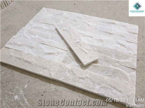 Great Deal for Milky White Marble Split up Face Wall Tiles