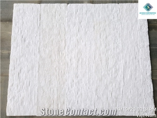 Great Promotion Line Chiseled White Marble Tiles