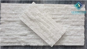 Hot Price Linechiseled White Marble Wall Panel