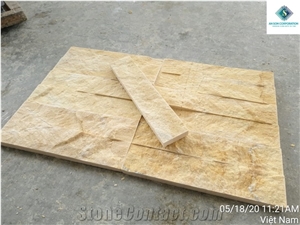 Hot Sale Yellow Marble Split Face Wall Tiles