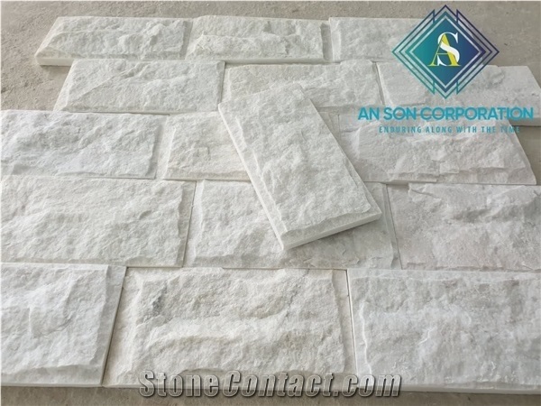 Hot White Marble Mushroom Face Wall Cladding 10x20cm Tiles