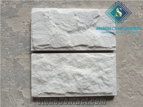 Hot White Marble Mushroom Face Wall Cladding 10x20cm Tiles