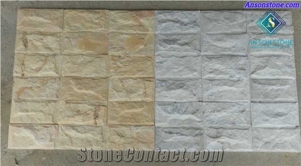 Mix Color White & Yellow Wall Cladding Mushroom Face