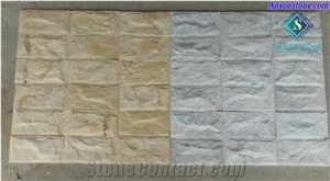 Mix Color White & Yellow Wall Cladding Mushroom Face