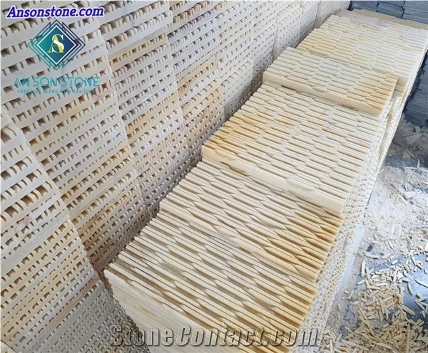 New Comb Design Marble Wall Panel