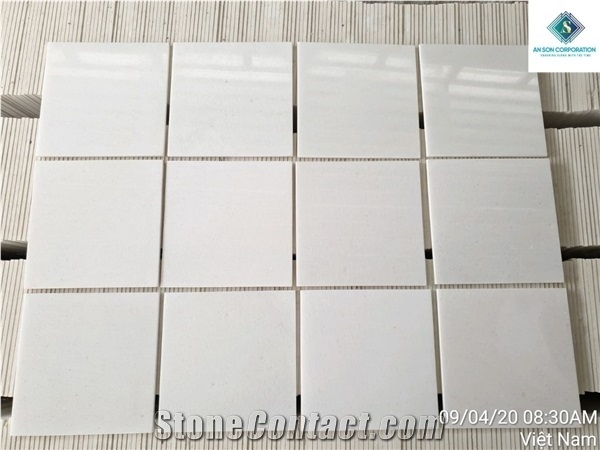 Pure White Marble Tile Made in Viet Nam for Indoor Outdoor