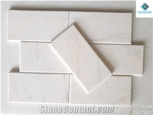 Vietnam Best Quality Carrara Marble Tiles Chamfered Edges