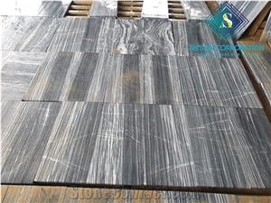 Vietnam Black Tiger Vein Marble Stone for Floor Wall