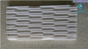 White Combed Marble Panel in Hot Summer