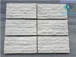 White Linechiseled Wall Panel Marble Interior External Wall