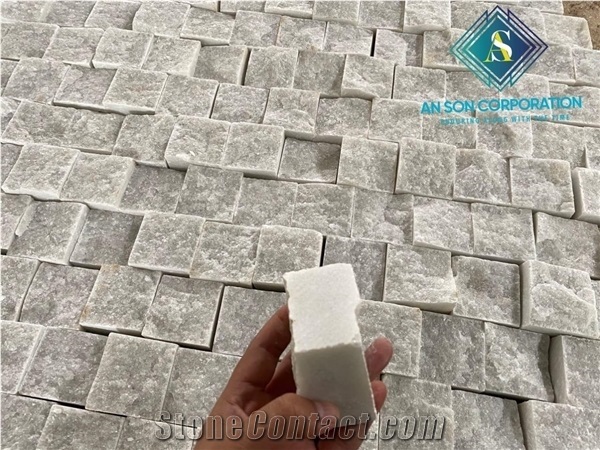 White Marble Cube