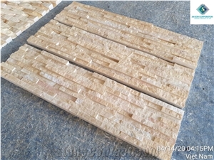 Yellow Marble Wall Panel 10 Lines New Design Cheap Price