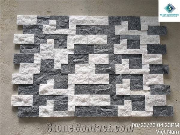 Z Type Black and White Marble Wall Panel