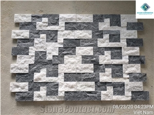 Z Type Black and White Marble Wall Panel