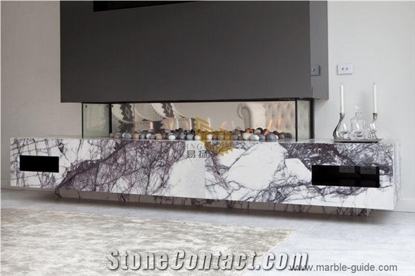 Lilac White Marble Slab for Floor
