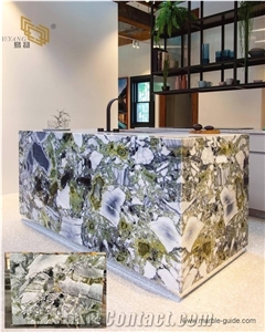 Luxury Ice Jade Green Marble for Worktops and Countertops