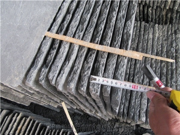 Cheap Drill Holes Natural Black Slate Roofing Tiles Coating