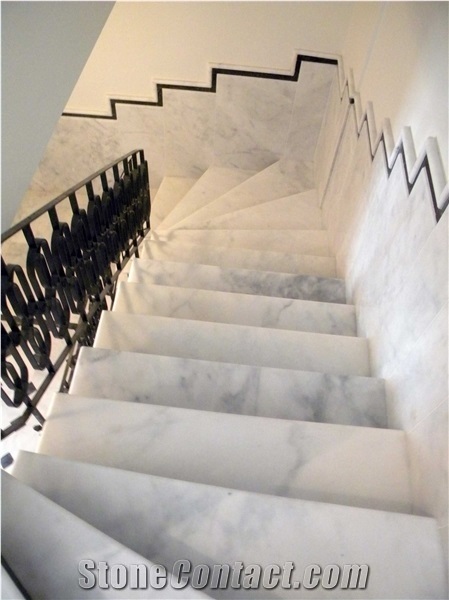 Afyon White Marble Stairs