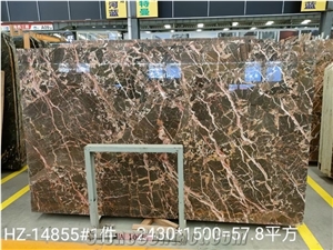 China Royal Portoro Marble Big Brown Slabs Flooring Tiles