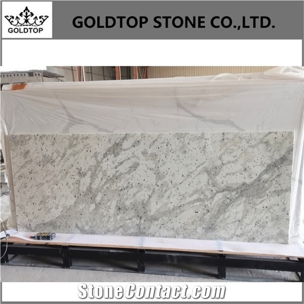 Andromeda White Granite Prefab Kitchen Worktops Countertops