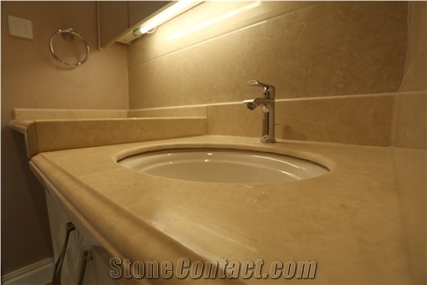 Beige Marble for Bathroom Decorating