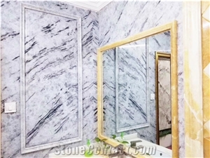 Blue Ice White Jade Marble Slabs Wall Covering Pattern Tiles