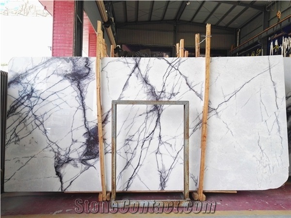Book Match White Purple Marble, Book Match Marble