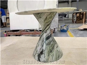 Dining Table Marble, Raggio Verde Marble, Green Marble