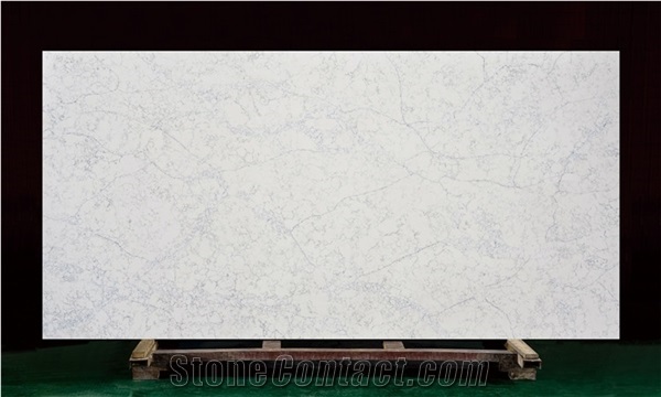 Grey Background Artificial Marble Quartz Slab for Countertops