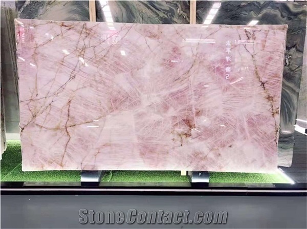 High Quality Pink Slab for Background Wall