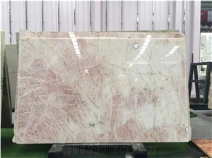 Hot Sell Natural Stone Slab with Pink Background