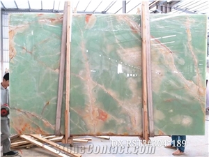 Imported Green Onyx Polished Slab Rack Table Case for Hotel