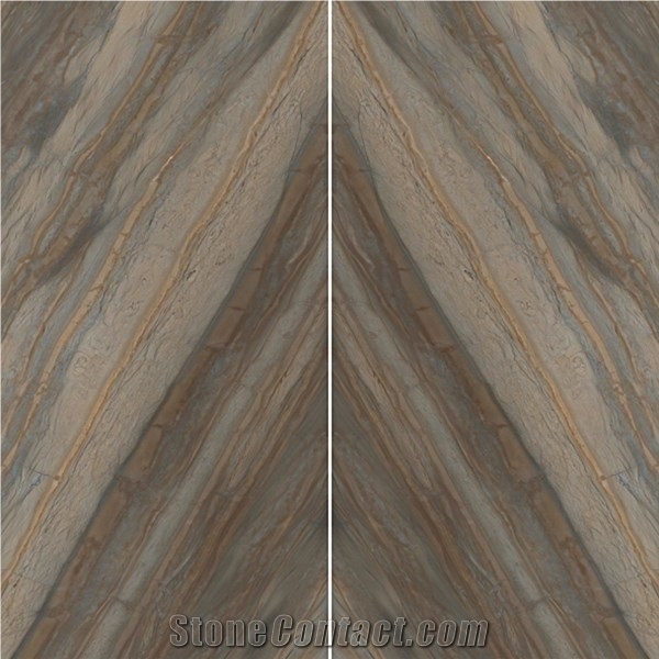 Luxurious Natural Elegent Brown Stone for Coffee Table Tops