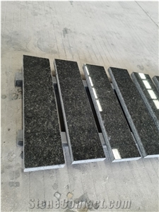 Natural Black Pearl Granite Stair Riser Polished Steps
