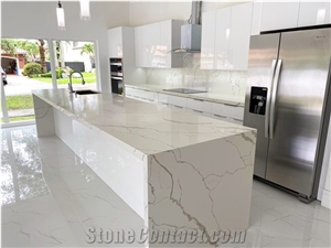 New Design Calacatta Kitchen Quartz Countertops